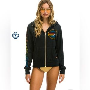 Aviator nation zip up small hoodie